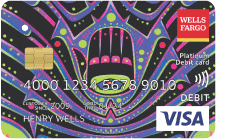 Wells Fargo Visa card 1 with unique design by Steph Littlebird Fogel