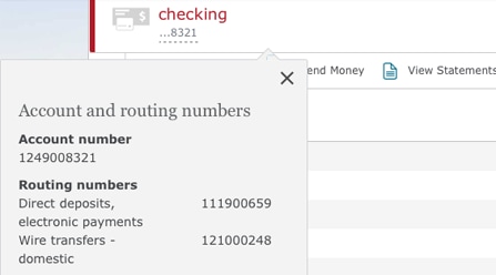 how to view your account number on wells fargo