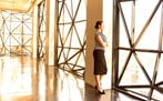 Woman in corridor