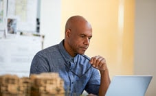 Man using laptop